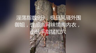  淫荡指数9分，极品风骚外围御姐，性感渔网袜情趣内衣，小伙手指猛扣穴